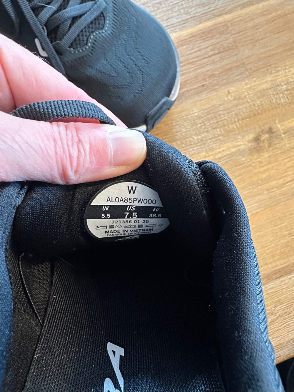 Women’s Altra Black Running Sneakers with White Sole - Picture 6 of 6